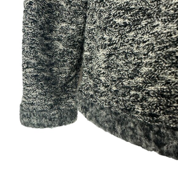 Prana Womens Full Zip Gray Black Sweater Jacket Size Large High Collar USA Made - Picture 5 of 8